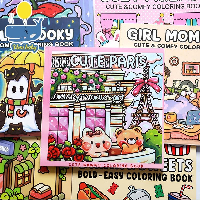 Little Corner Cute and Comfy Coloring Book for Adults Cozy Hobby ...