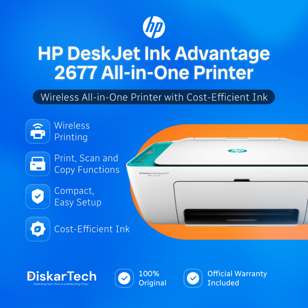 HP DeskJet Ink Advantage 2677 All in One Printer | Shopee Philippines