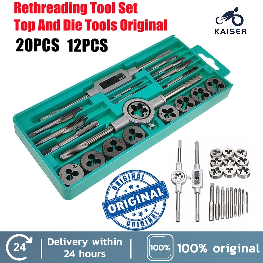 12/20pcs and Die Set Internal and External Threads Essential Threading ...