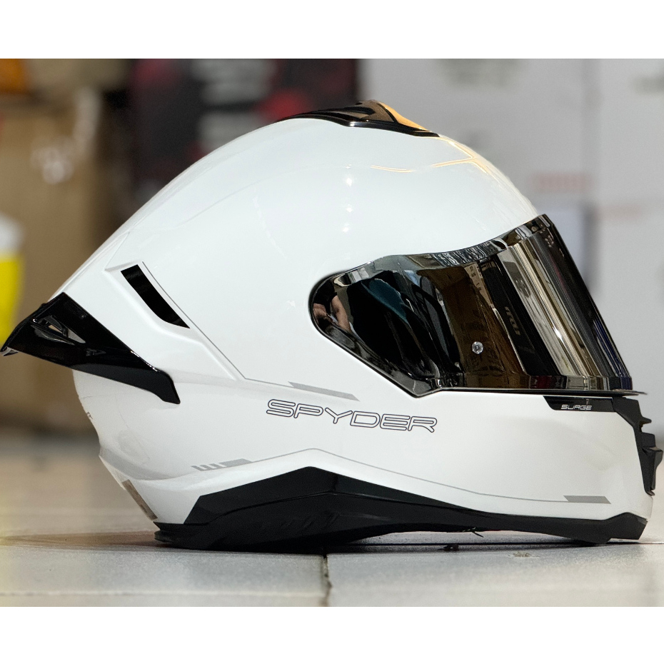 Spyder Surge V2 Full Face Single Visor Helmet for Motorcycle (Free