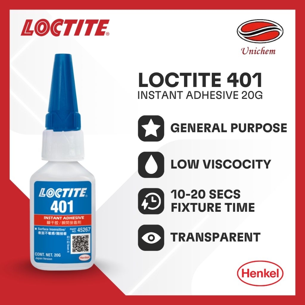 Loctite 401 – colle instantanée universelle, 20g – ADHESIVE