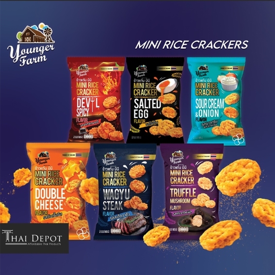 Younger farm Mini Rice Cracker from Thailand | Shopee Philippines