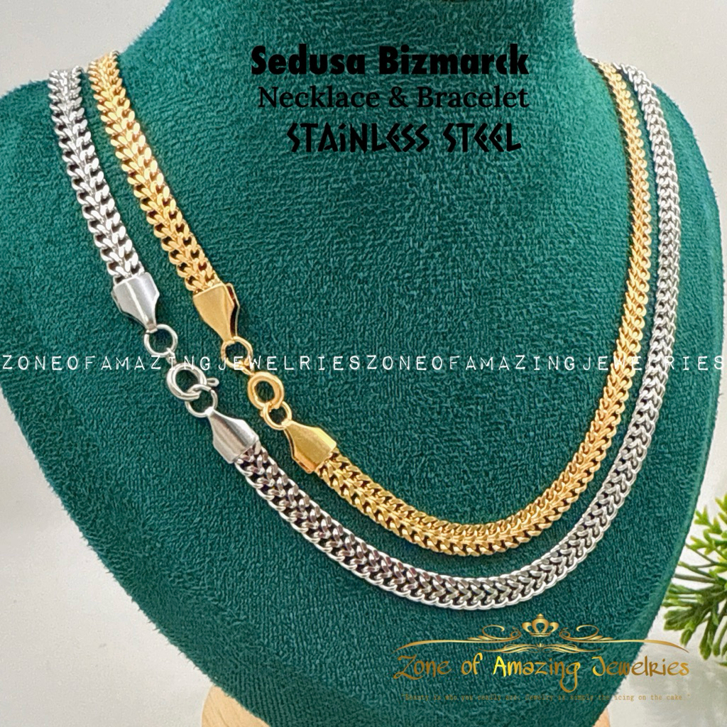 zoaj.ph Gold & Whitegold Bismarck Sedusa Necklace and Bracelet Round ...