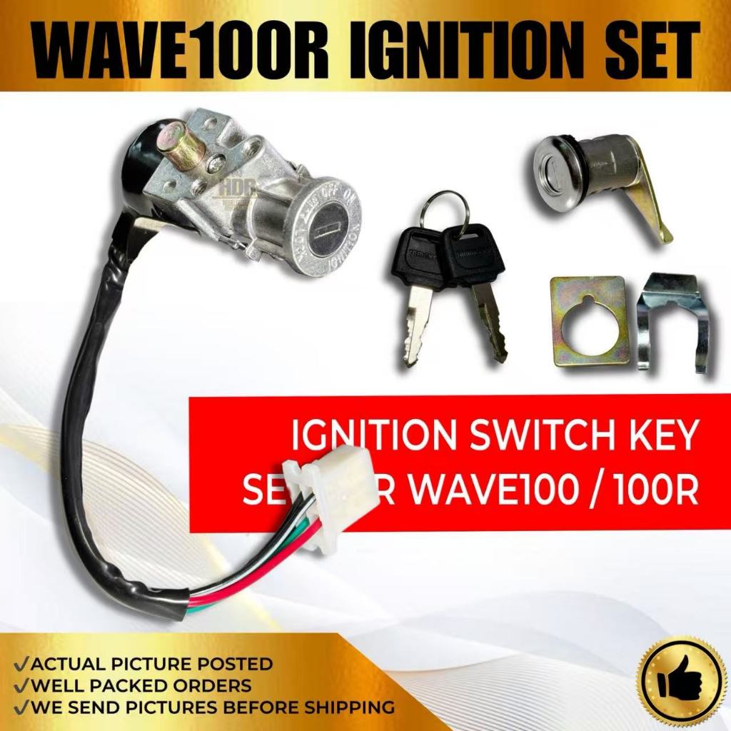 HDR | IGNITION SWITCH & SEAT LOCK KEYS SET FOR HONDA WAVE 100 ...