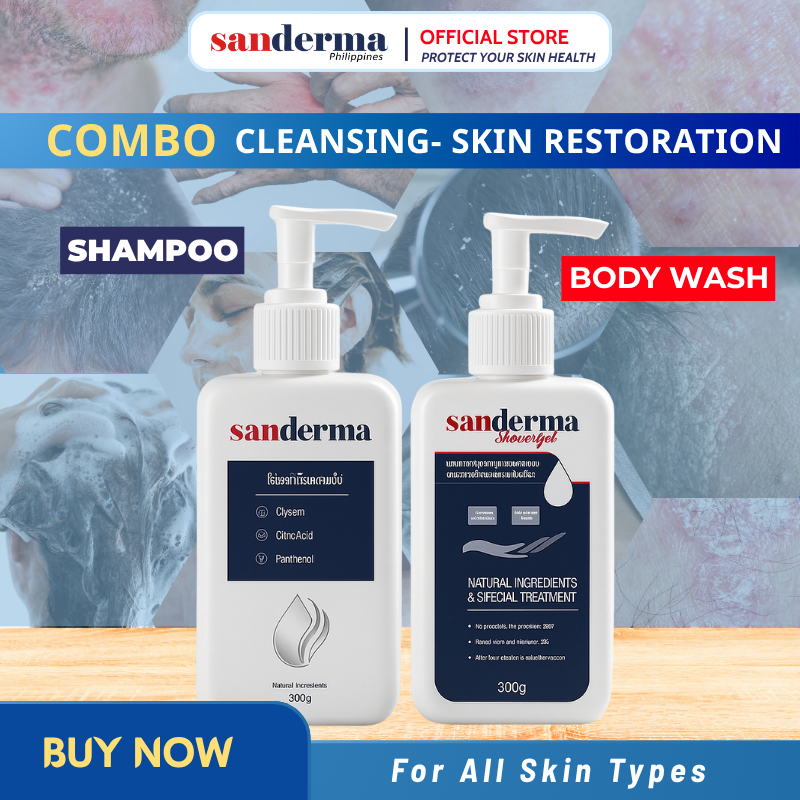 COMBO Sanderma cleans, prevents dandruff, itching and moisturizes the ...