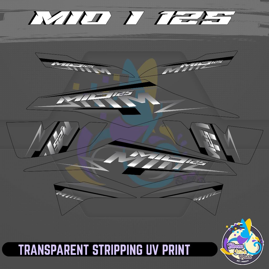 MIO I 125 FLASHLINE UV PRINT STICKER DECALS BY BLOOMSTICKPH | Shopee ...