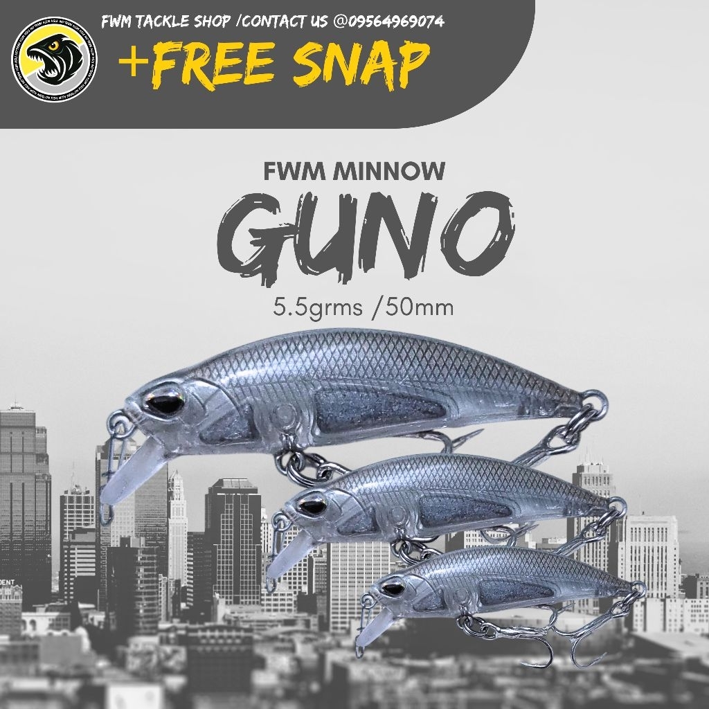 GUNO Artificial Bait 5.5grms 50mm + Free Snap | Shopee Philippines