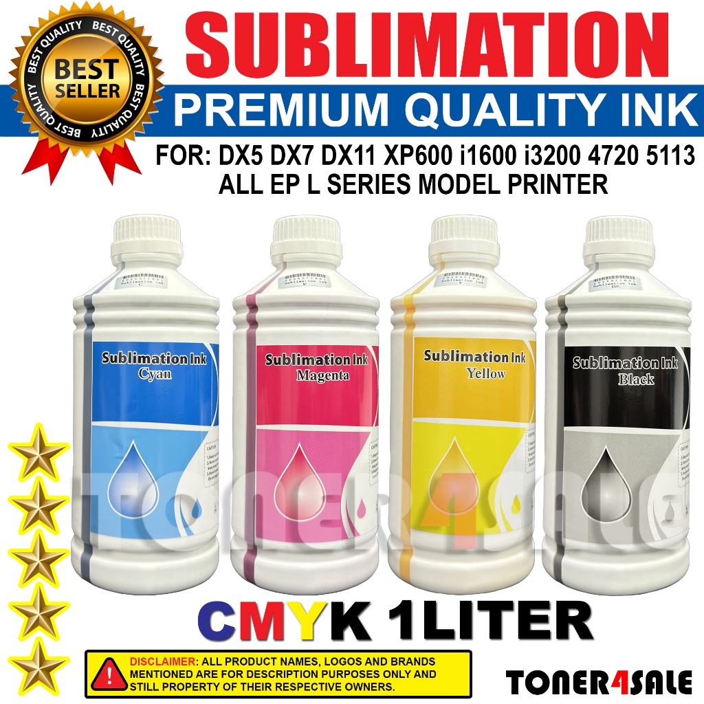 1 Liter Premium Sublimation Ink for Printer DX5 DX7 DX11 XP600 i1600 ...