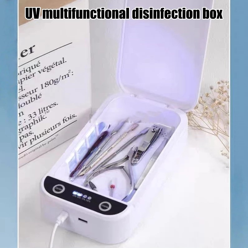 5V USB Portable Dual UV Light Sterilizer Box Jewelry Phones Cleaner ...