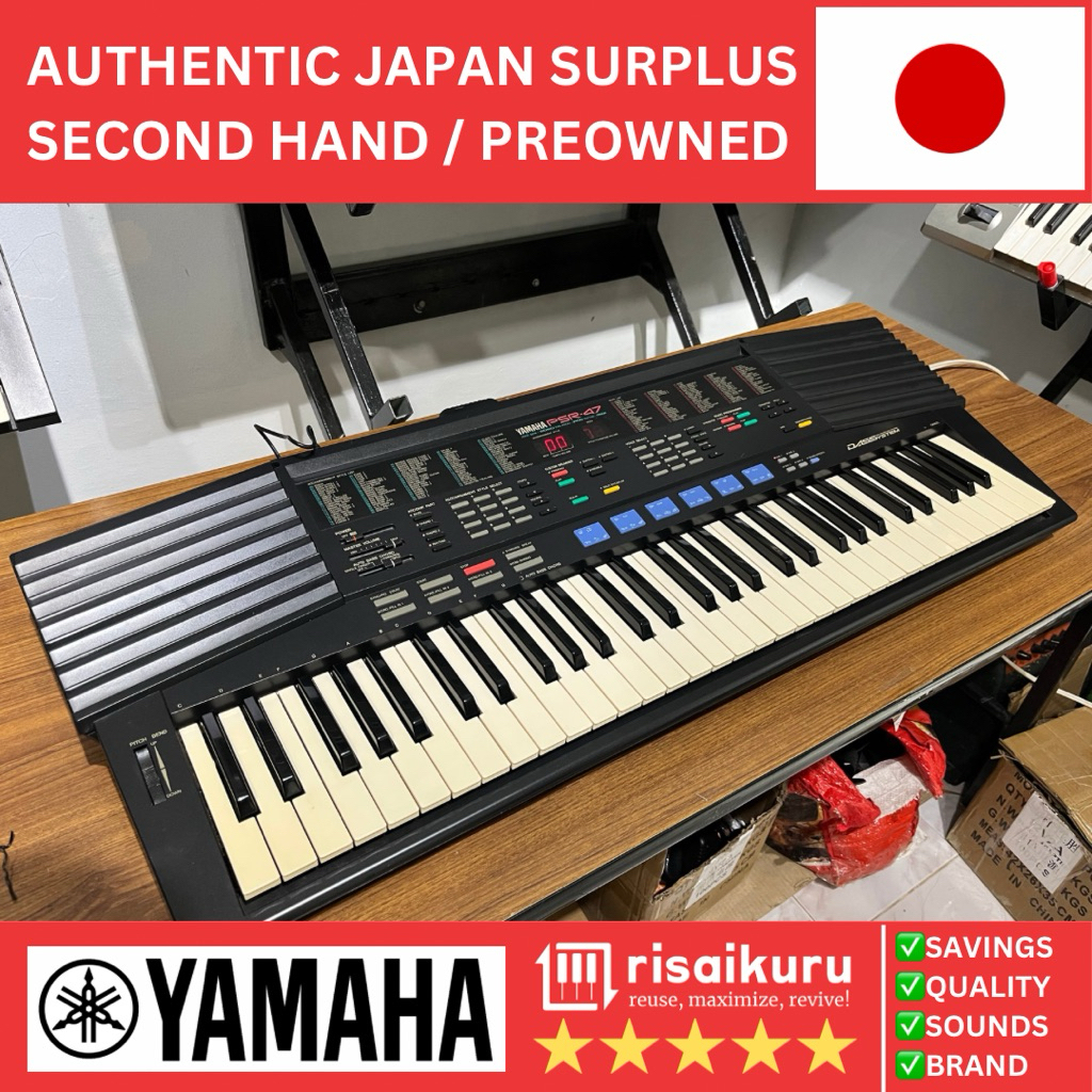 YAMAH4 PSR-47 Keyboard Piano Organ Built in Sustain 61 Keys, MIDI ...