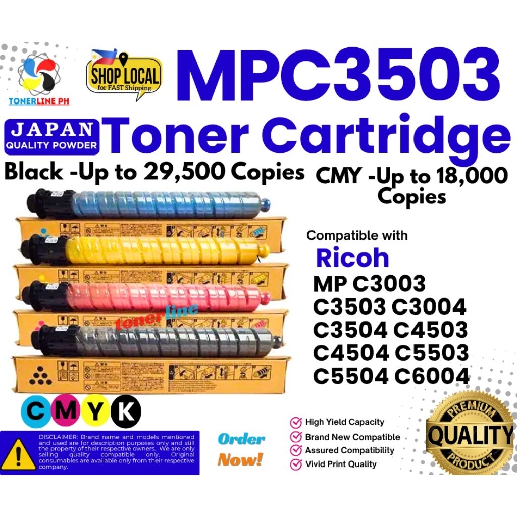 Ricoh MPC3504EX MPC3503 MPC3003 Toner Cartridge High Yield | Shopee ...