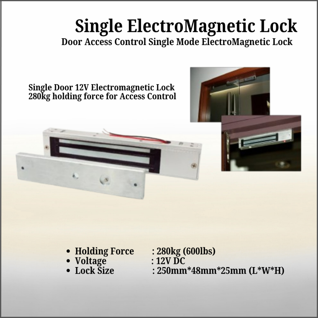 Single Electromagnetic Lock for Access Control [for Wooden, Glass ...