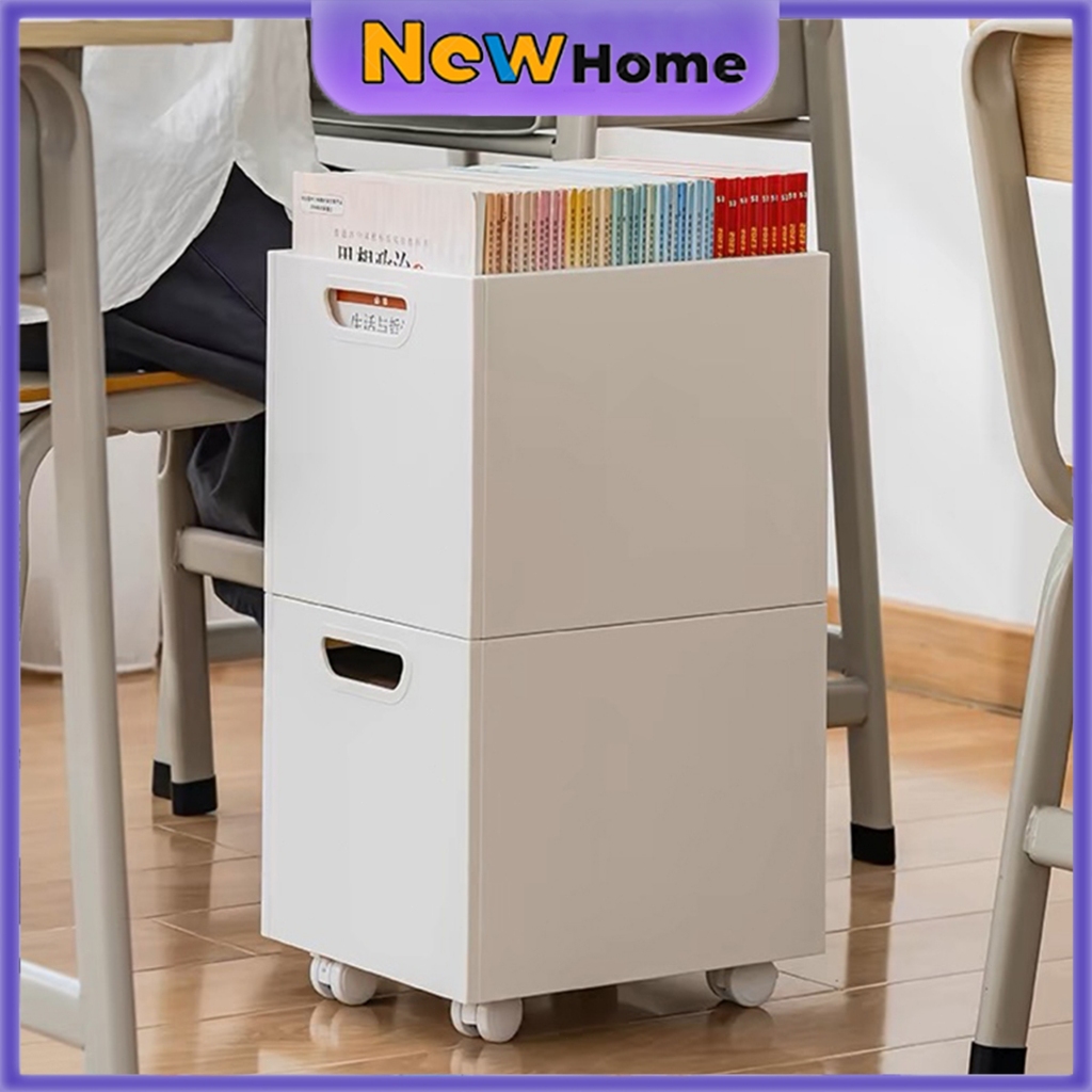Multipurpose Stackable student book Storage Box With Wheel Book ...