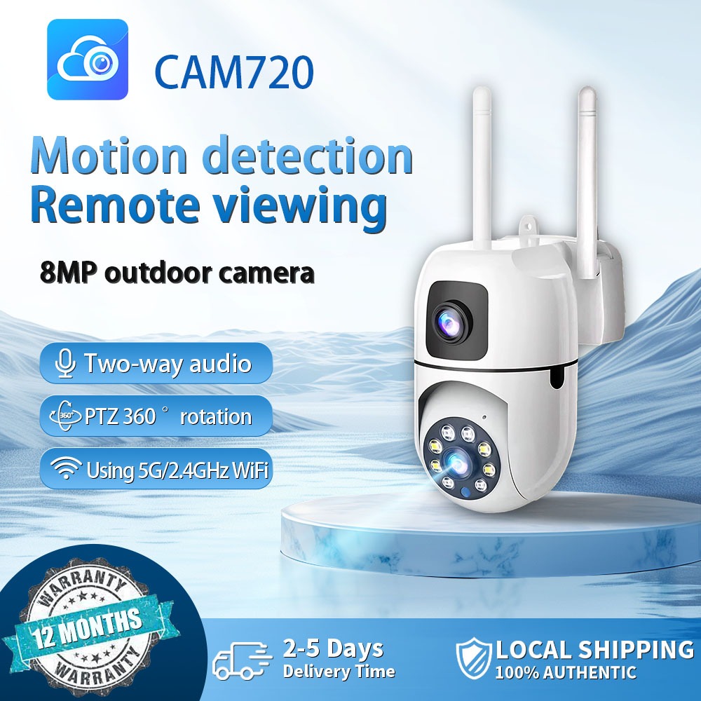 Buy 1 Take 1 V380 Pro Dual Lens CCTV Camera 8MP+8MP 5G No WIFI Needed ...