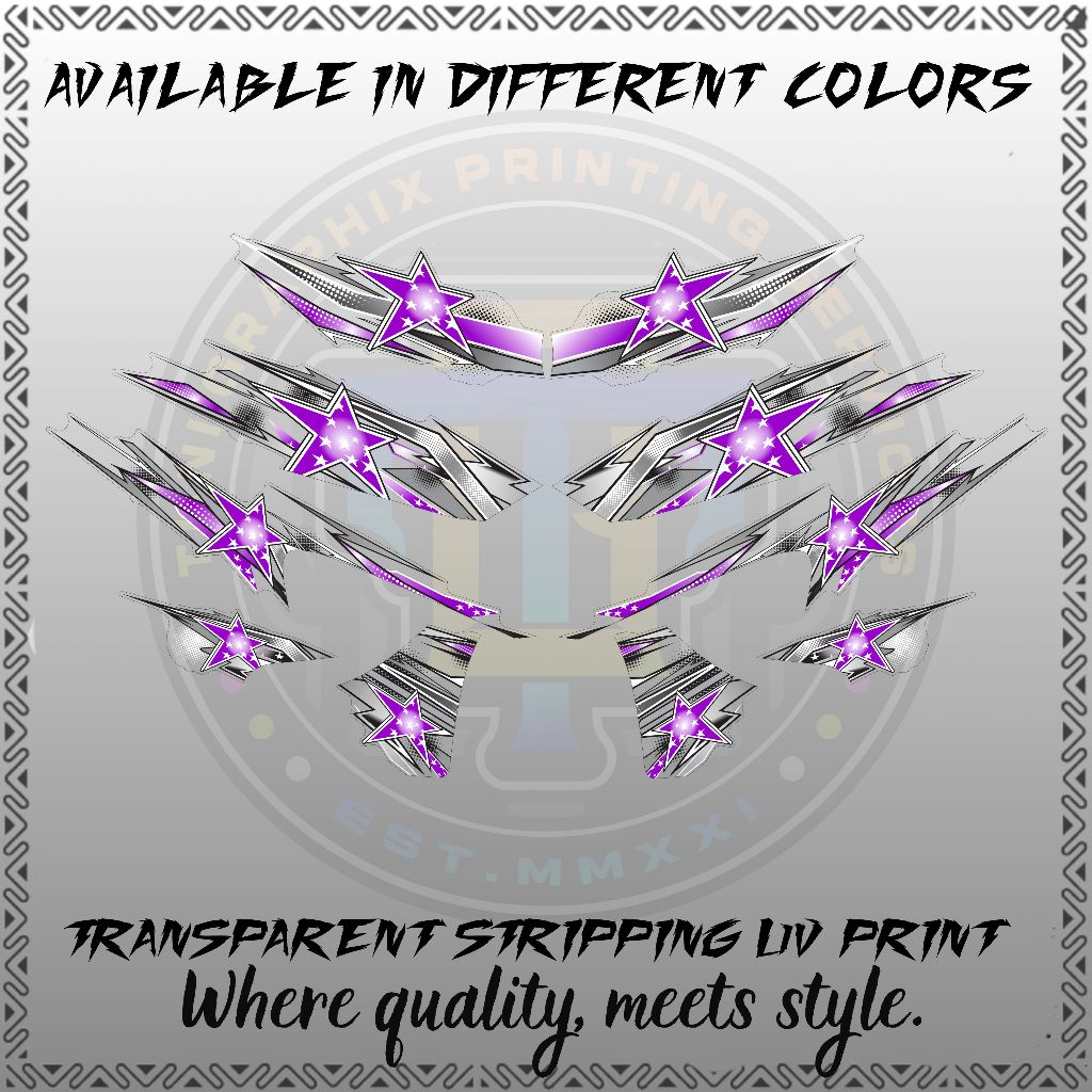 Nmax v2 Rising Star Decals - PREMIUM UV PRINT TRANSPARENT STICKER ...