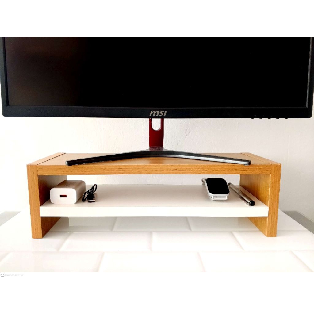 MARINE WOOD! Strongest Gaming Monitor Riser Rack Type 3 by Woodcraft ...