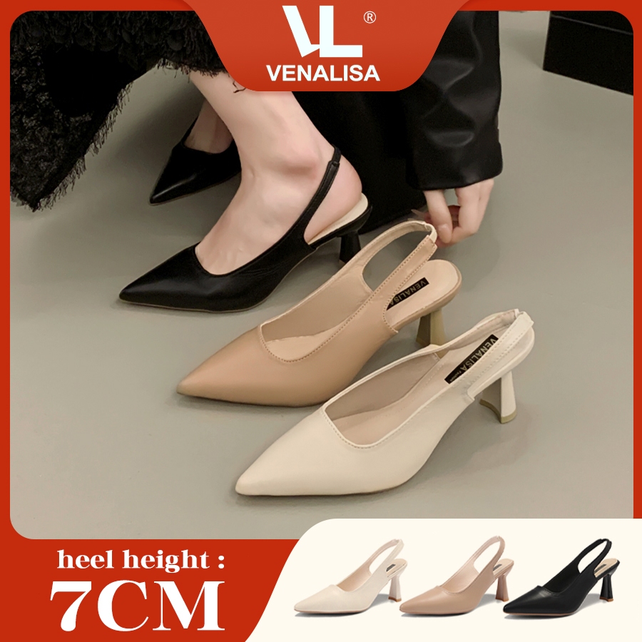 Venalisa Fashion Heels leather pointed sandals for women for office  Activities tourism photography