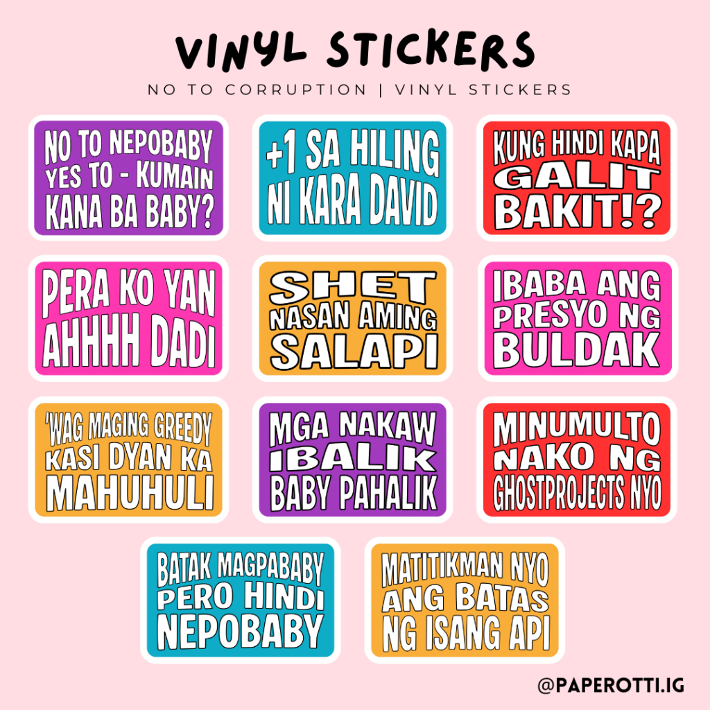 Anti Corruption Stickers | Pinoy Humor | Waterproof Vinyl Sticker ...