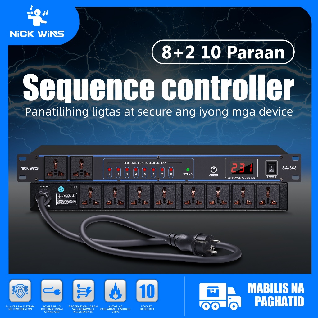 Power Sequencer 8+2 Power Sequencer Control Colokan Listrik Management ...