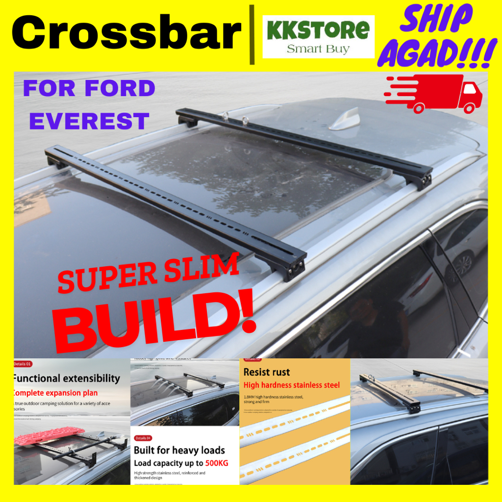 Roof Crossbar SUPER Slim FORD everest suv pick up new gen universal ...