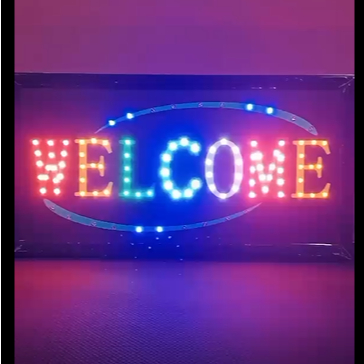 WELCOME 48CM*25CM LED DISPLAY BOARD SIGNAGE LED ENERGY SAVING FOR SHOPS ...