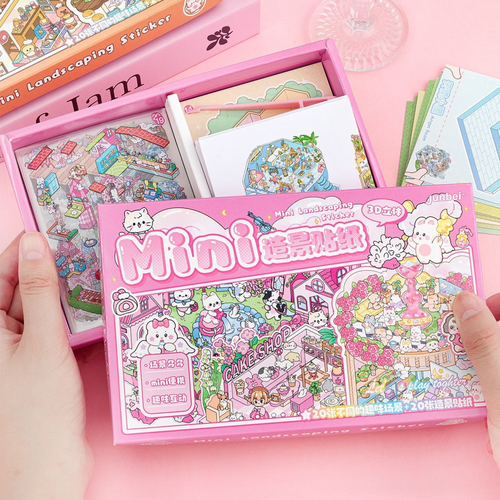 40 Pcs [Boxed Miniature Scene Collection Book Series] 3D Landscape ...