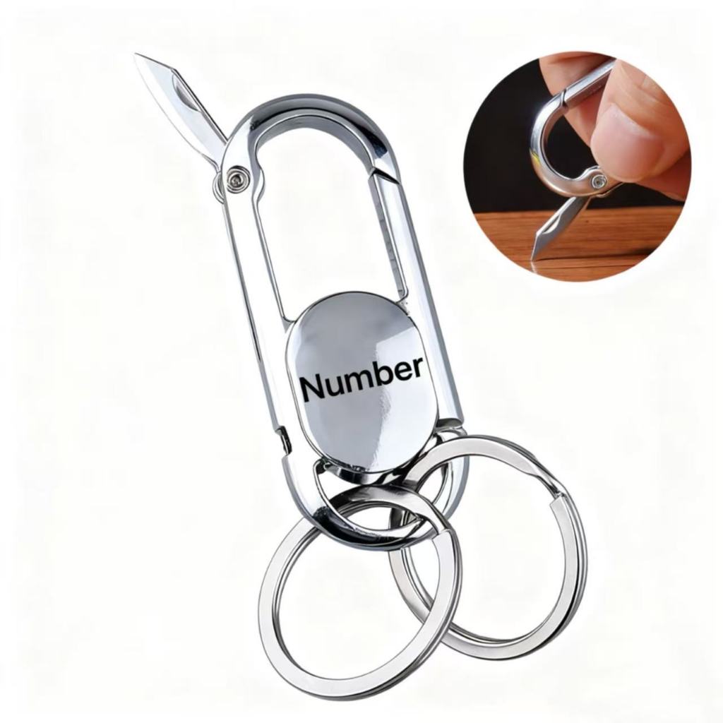 Personalized multifunctional metal keychain with hidden car key storage ...