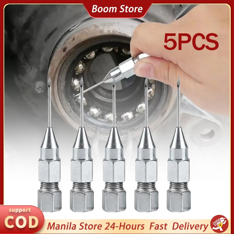 5pcs Grease Gun Nozzle Stainless Steel Grease Needle Nozzle Durable ...