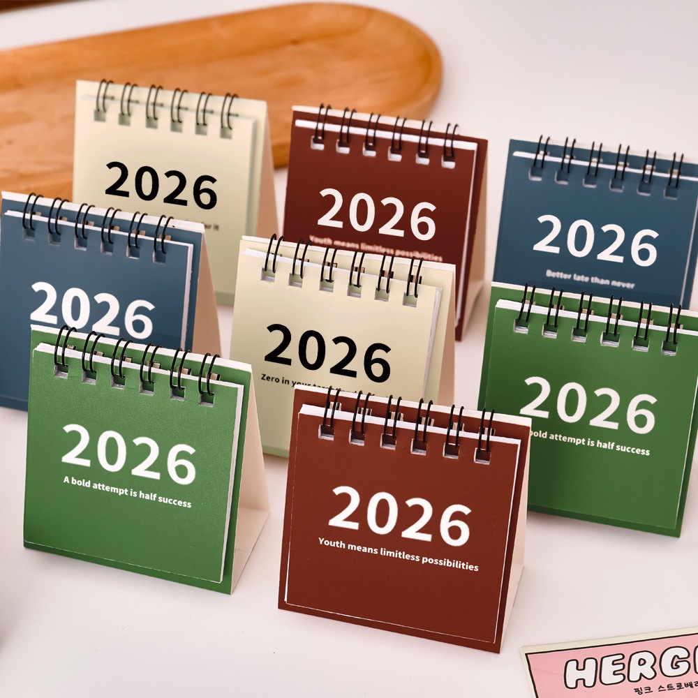 Mini Calendar 2026 Creative Minimalist Small Cute Desk Calendar ...