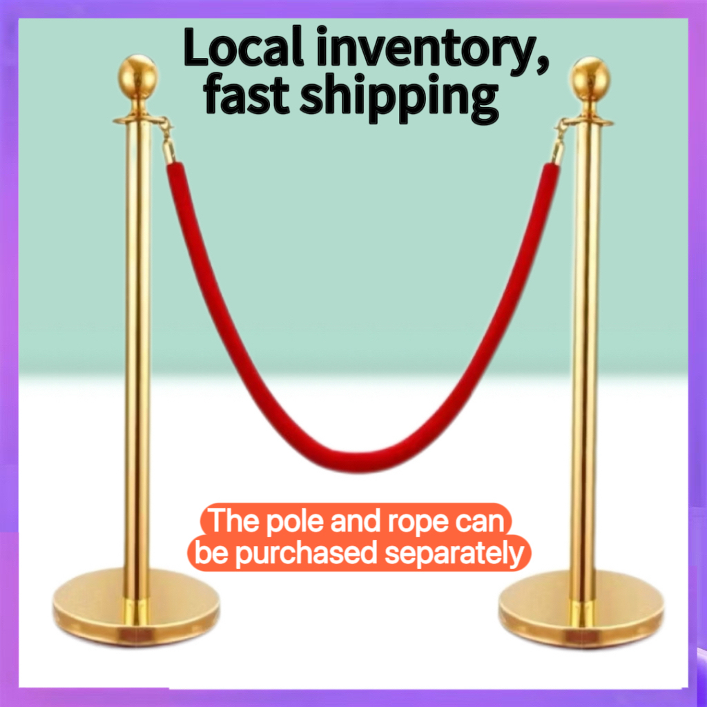 Fast shipping Hotel STANCHION SET Railing Stand Crowd Control SET(2 ...