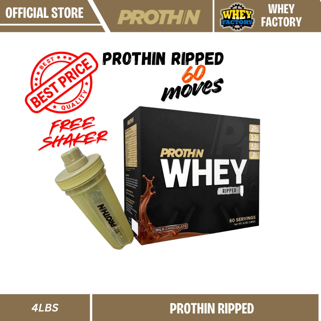 Prothin Whey Ripped 60 servings Free Shaker | Shopee Philippines