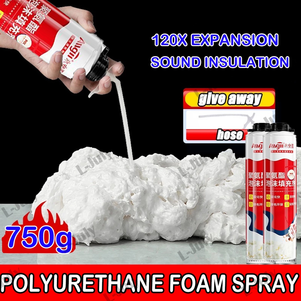 Polyurethane foam spray PU Foam spray filled crack foam 120 times ...