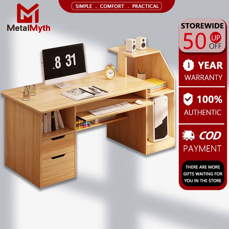 HH Computer Table With Drawer Student Bedroom Desk Computer Desk Modern ...