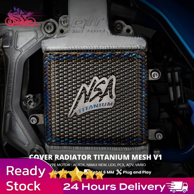 TITANIUM RADIATOR COVER – MESH V1-V2 PREMIUM SERIES [NMAX/AEROX/VARIO ...