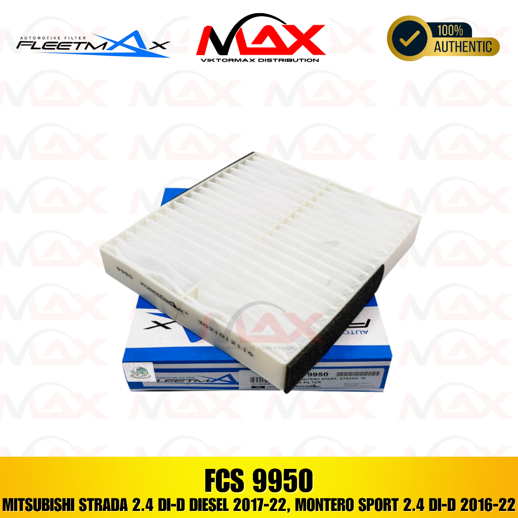 FCS 9950 Fleetmax Cabin Filter Cleaner for MITSUBISHI STRADA 2.4 17-21 ...