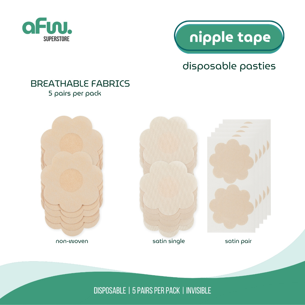 Satin Material Nipple Pasties Seamless Nipple Cover Nipple Protection ...