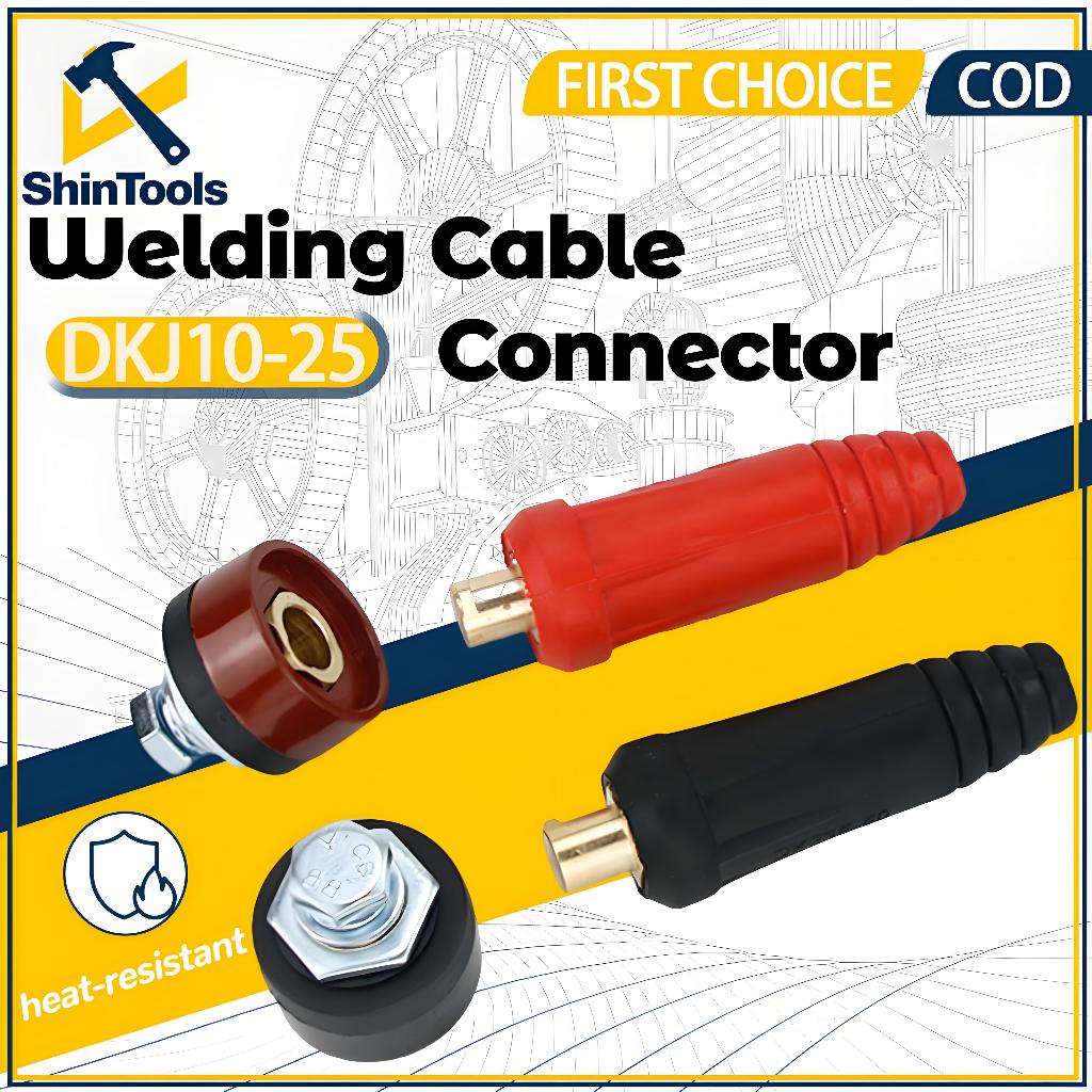 Welding Cable Connectors – DKJ10-25 Quick Coupler Socket & Plug Kit For 10-25mm² Cable (11×11×7)