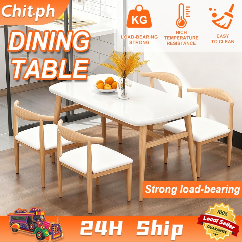 CHIT Minimalist Wooden Table Dining Table Strengthened Load-Bearing ...