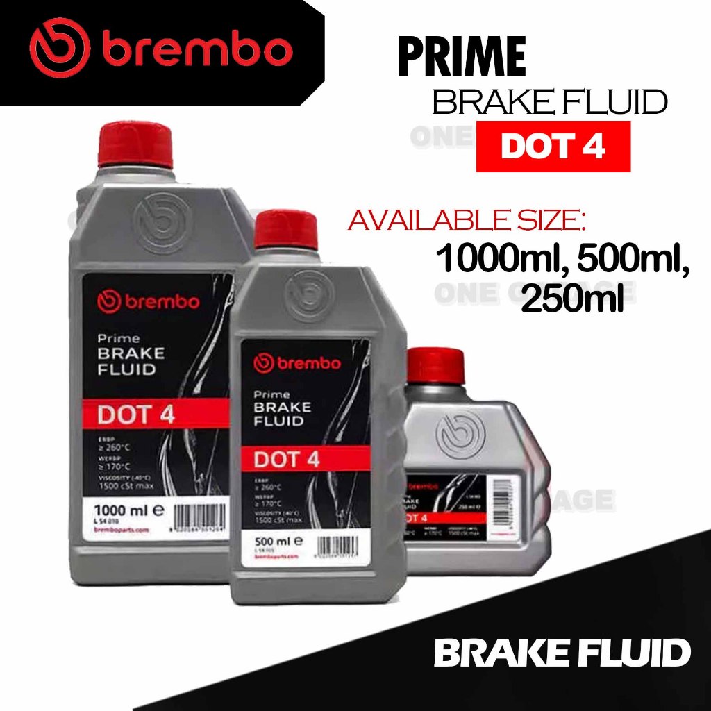 BREMBO DOT 4 Prime Brake Fluid 1 Liter / 500ml / 250ml | Shopee Philippines