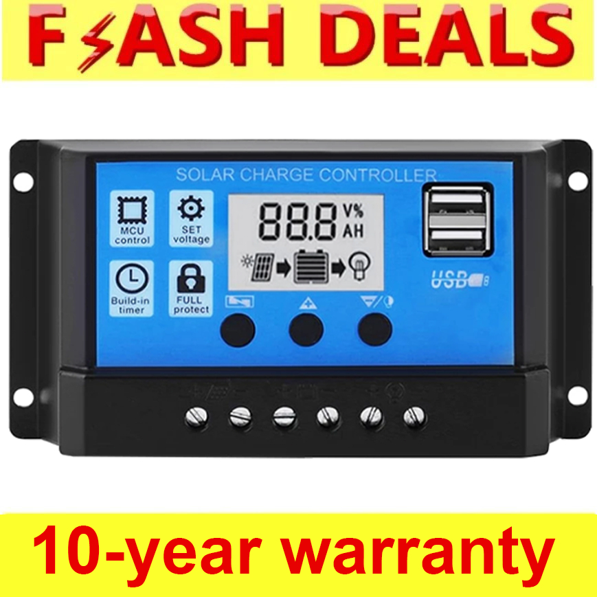 Solar controller 30A Auto Solar Charge Controller PWM With LCD Dual USB ...