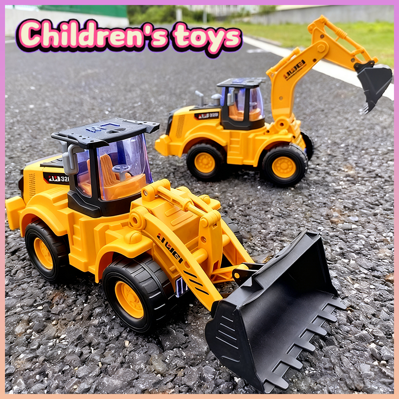 Excavator Toy Engineering Car Play Vehicles Bulldozer Backhoe Toy Ride ...