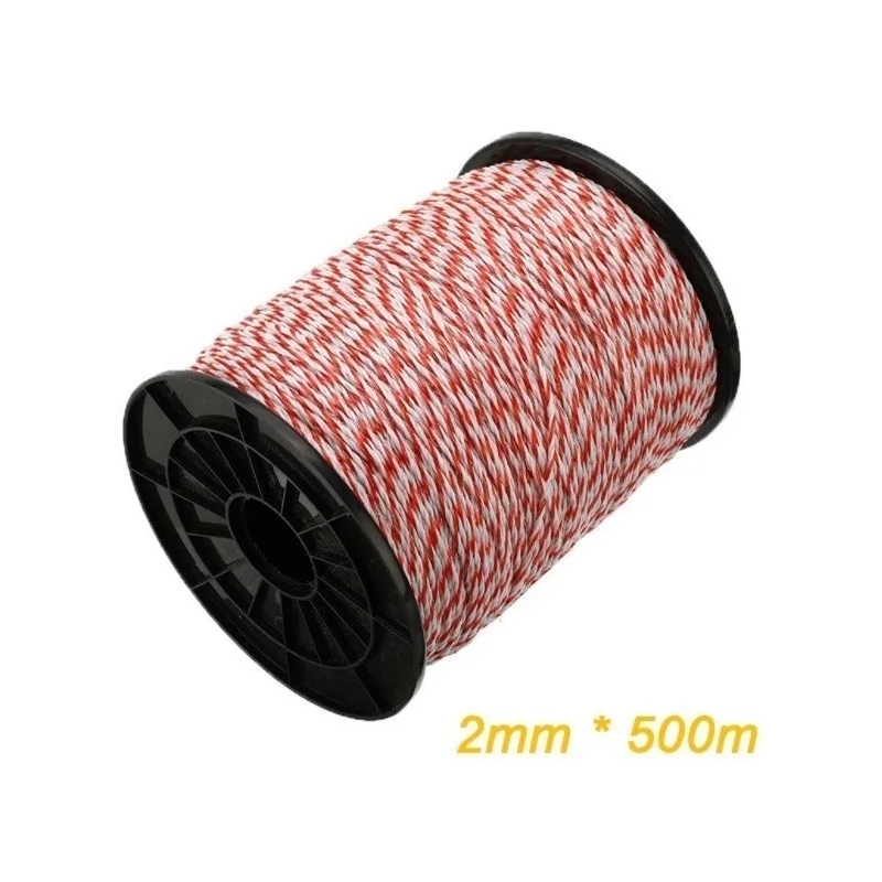 500M Electric Fence Poly Wire Rope Red & White High-Quality Polywire ...