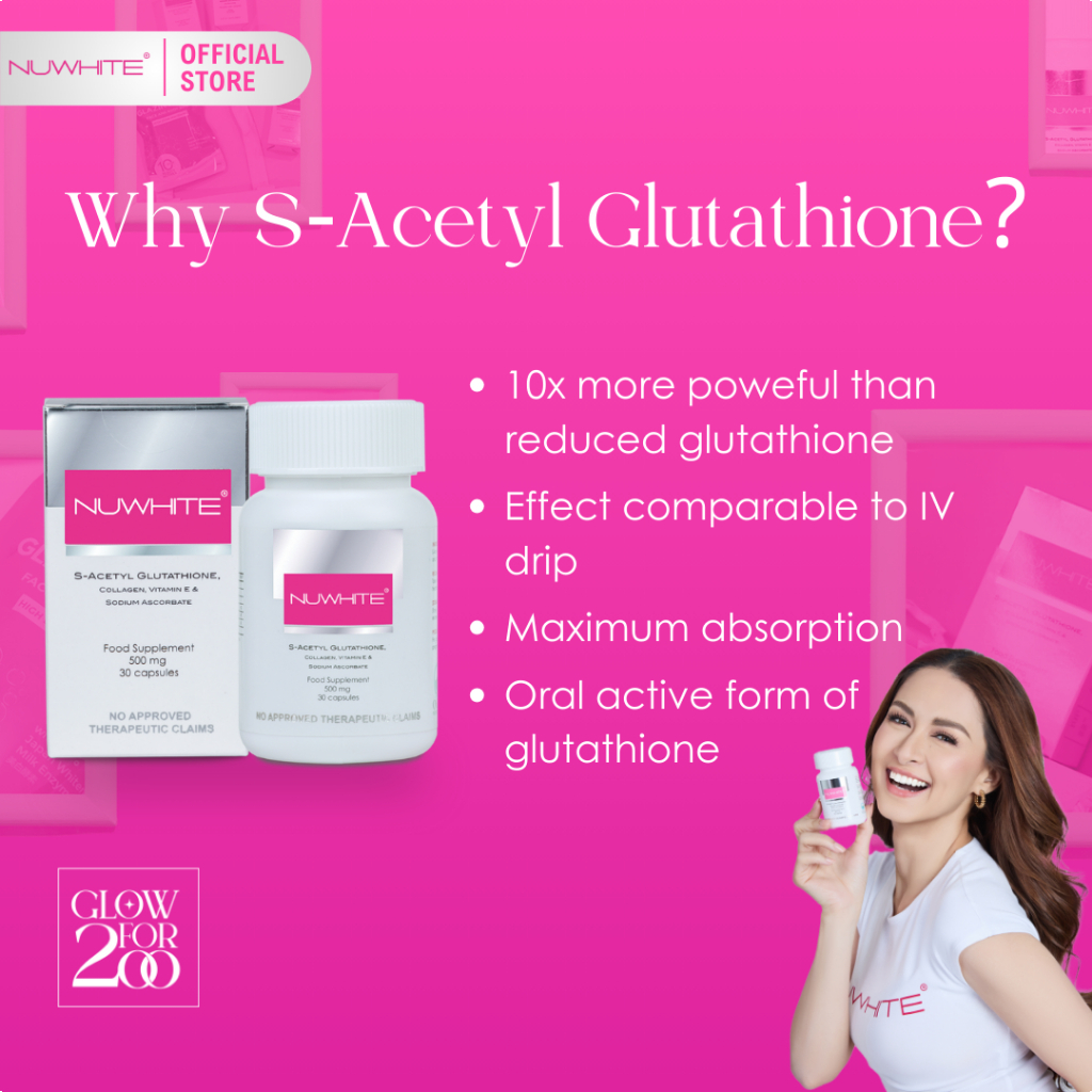 nuwhite glutathione supplement NUWHITE S-Acetyl Whitening Glutathione 500mg (30 Jordan
