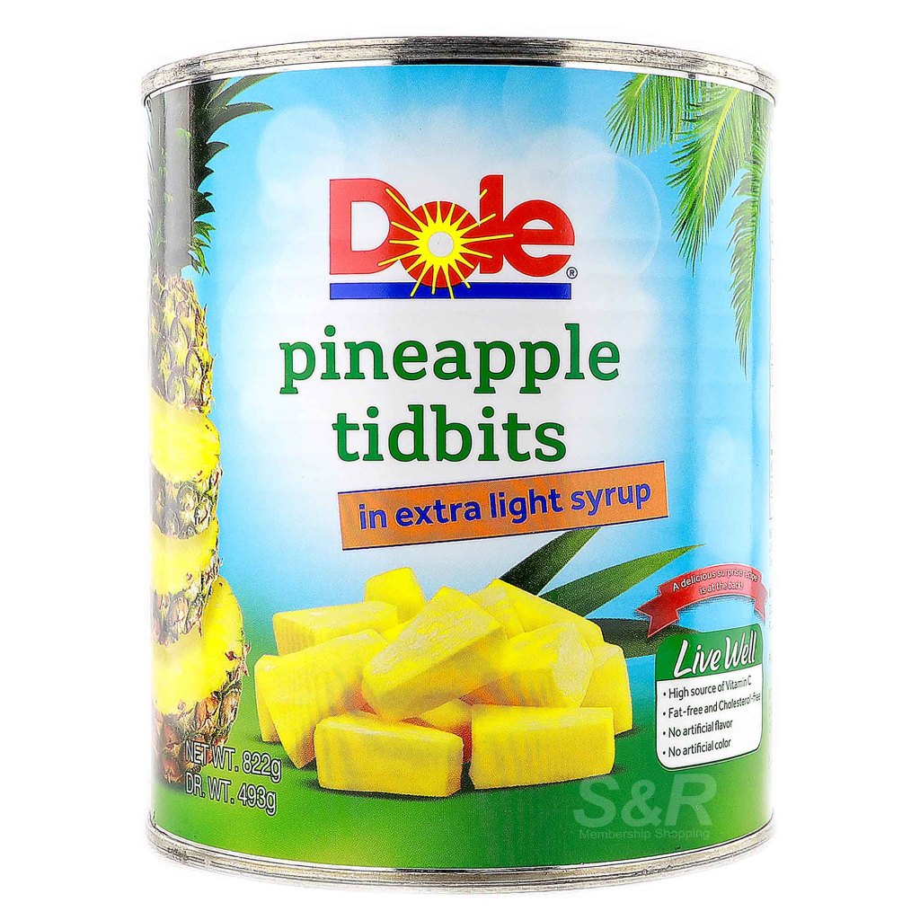 Dole Pineapple Tidbits in Extra Light Syrup 822g | Shopee Philippines