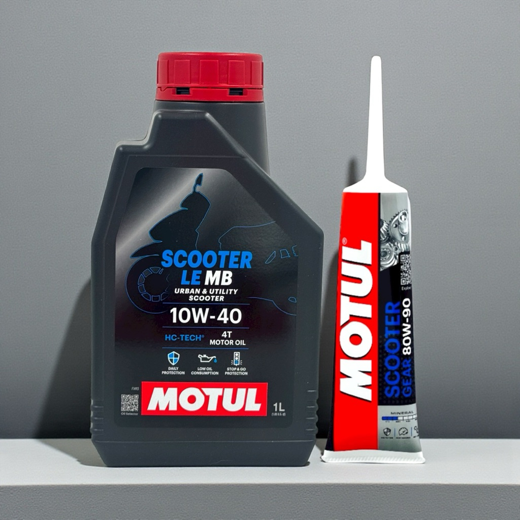 MOTUL SCOOTER 10W/40 1L + GEAR OIL 150ML (NEW PACKAGING) | Shopee ...