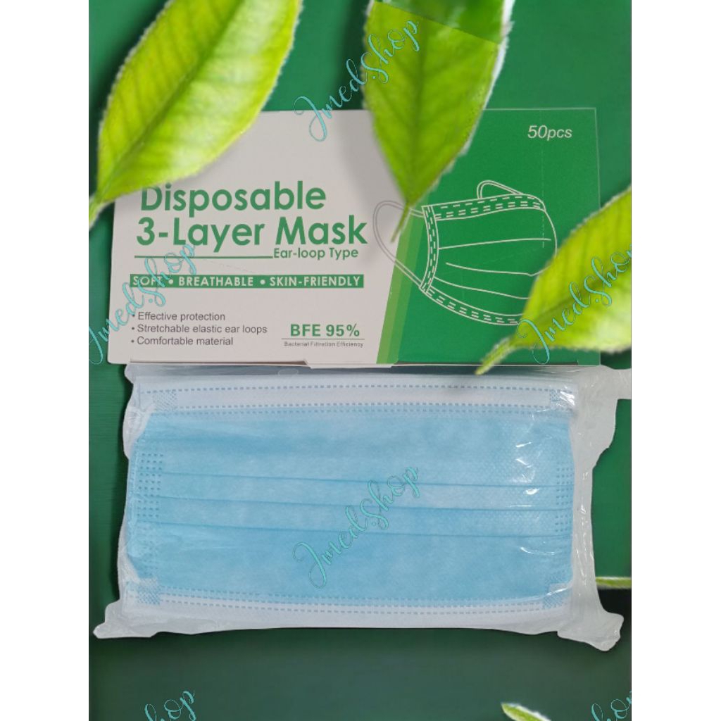 Disposable 3 Layer Mask - Ear Loop Type | Shopee Philippines