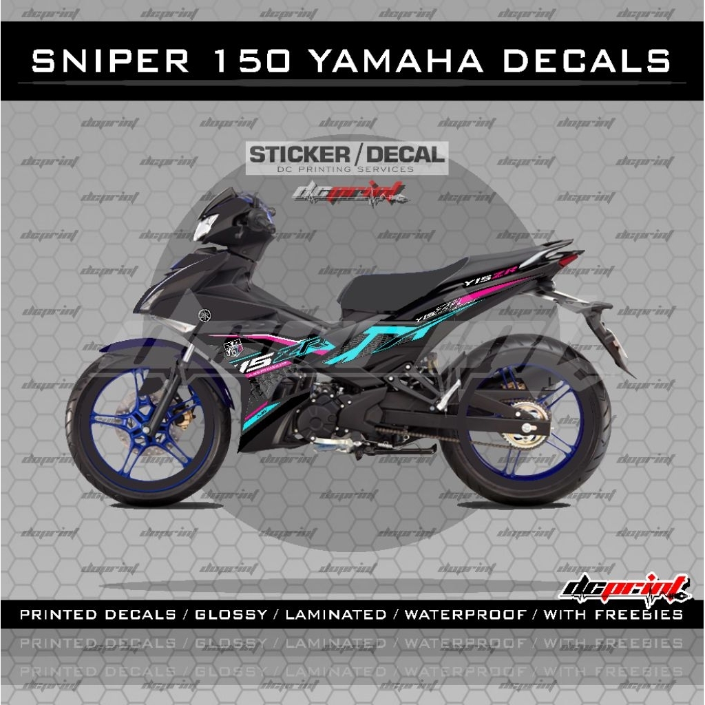 Sniper 150 Yamaha Version 1& 2 Y15zr Decals Laminated Vinyl Stickers ...