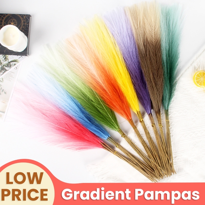 12Pcs Artificial Pampas Grass 56.5cm Fake Reed Plant Bouquet DIY ...