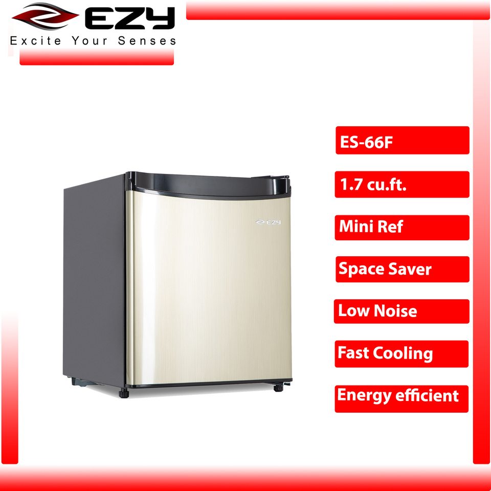 EZY Mini Refrigerator ES66FA 1.7cuft Gold | Shopee Philippines