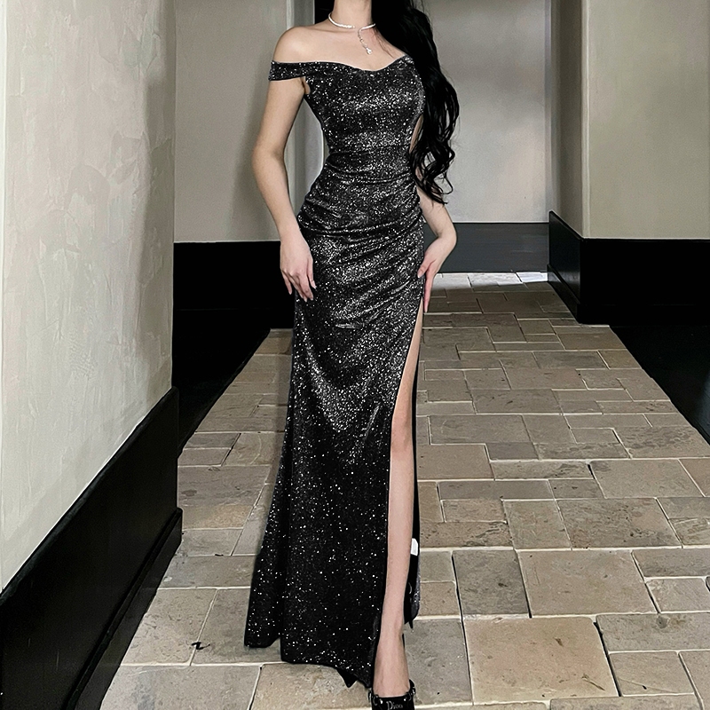 sexy dress for women party elegant black formal long dress plus size pink  sleeveless bodycon dress l